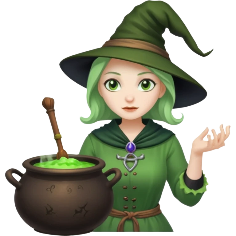 green witch cooking potion emoji
