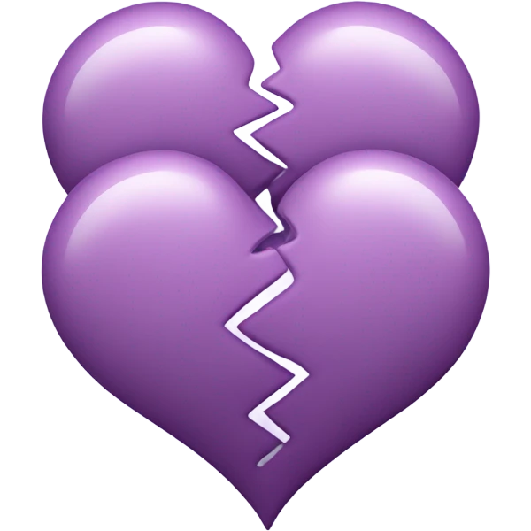 Seperated purple hearts 2 light emoji