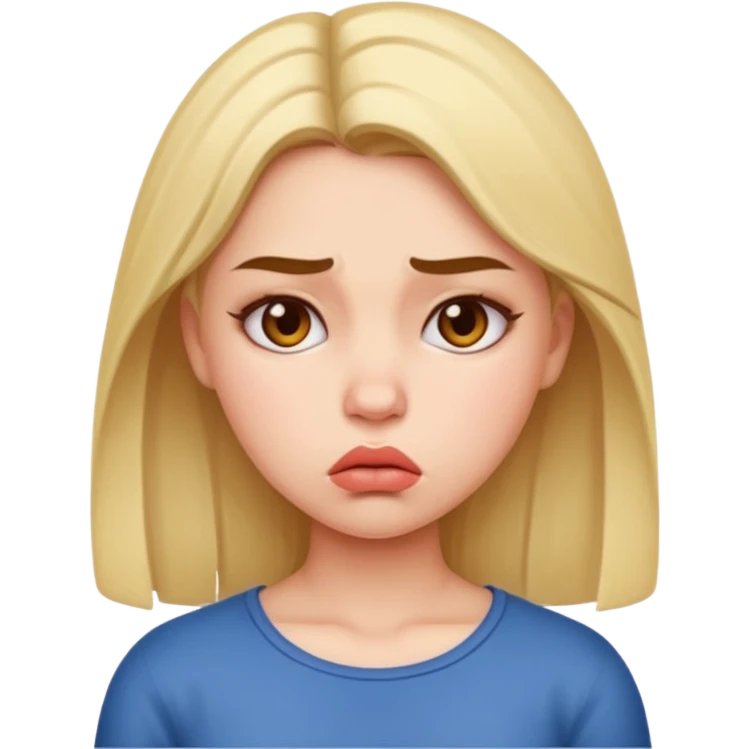 girl pouting emoji