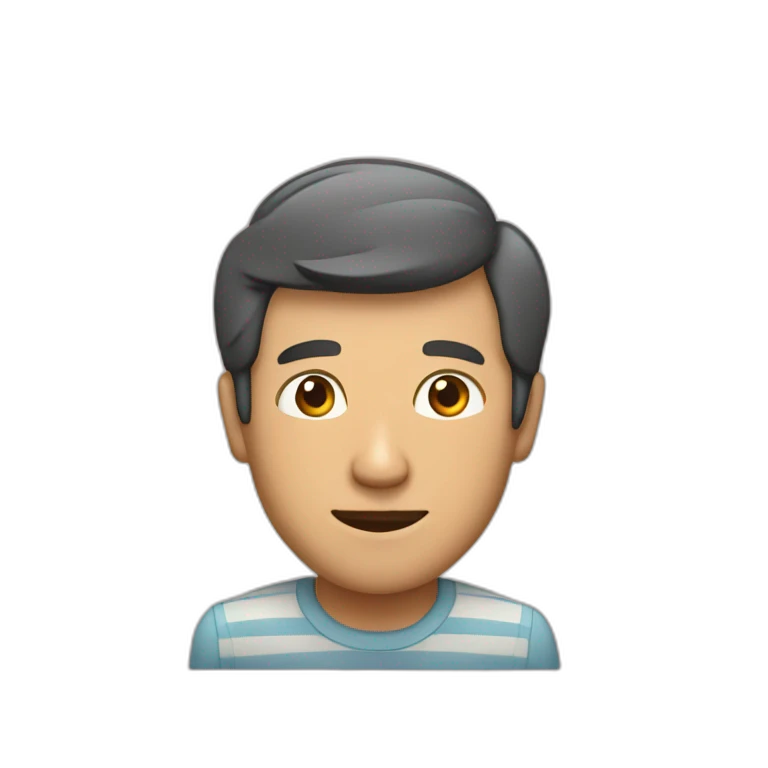 Hombre con dos rayas en la ceja emoji