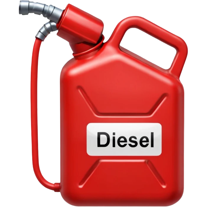 simple red gasoline canister plain pouring drops of diesel emoji