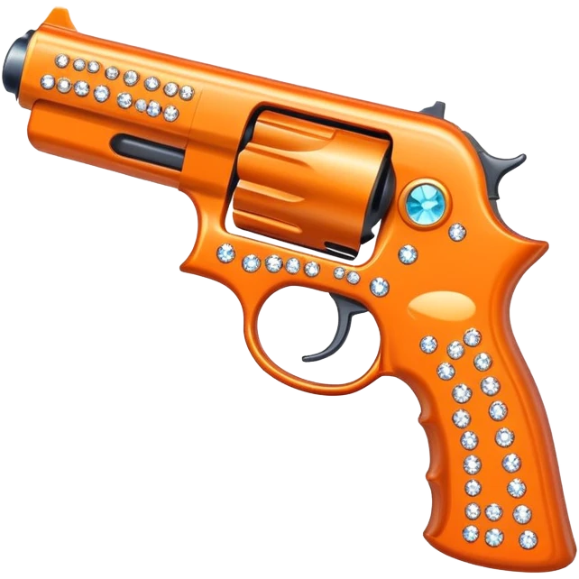 orange gun with rhinestones emoji