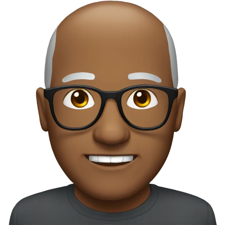 brown older man glasses bald  emoji