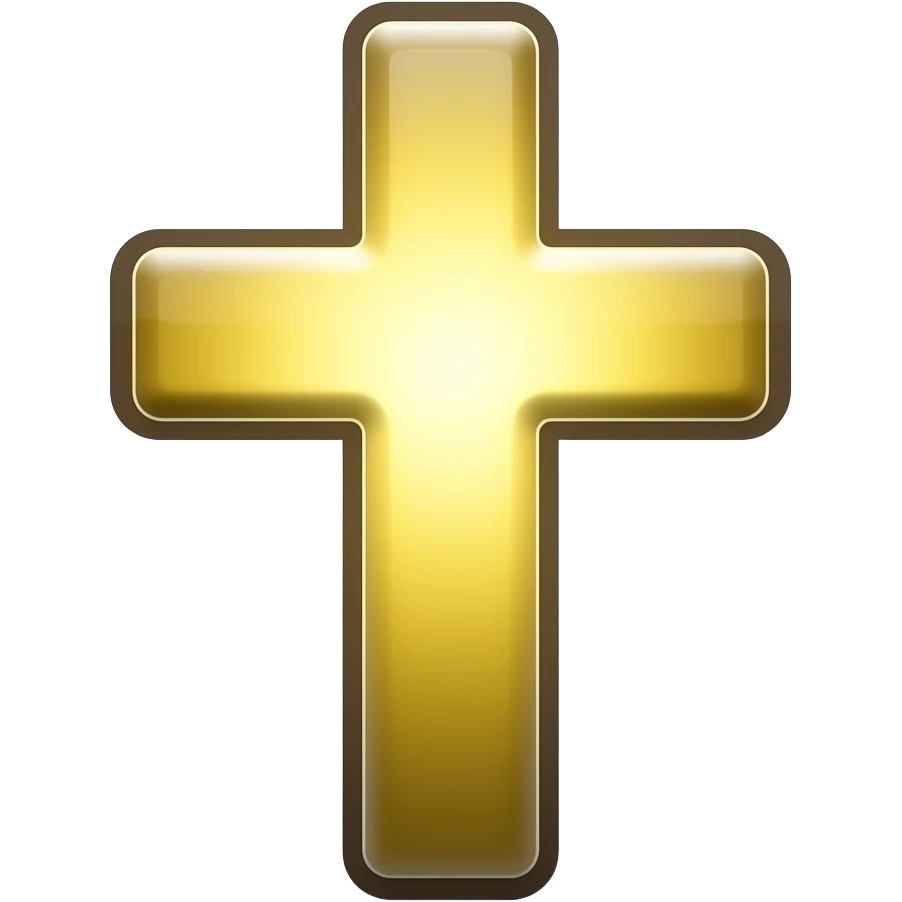 cruz sagrada rosa  brilhante emoji