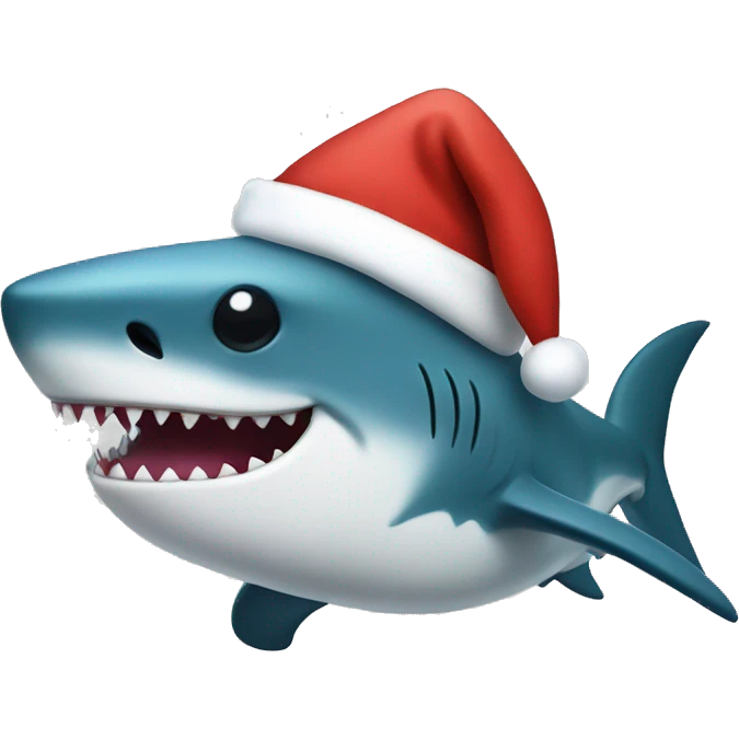 Santa shark emoji
