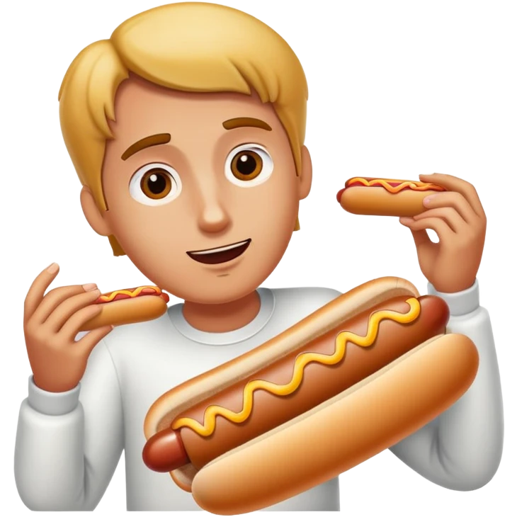 Eating five hotdogs emoji