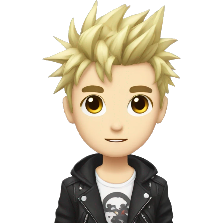 Cute Edgy Attractive Anime Punk Man emoji