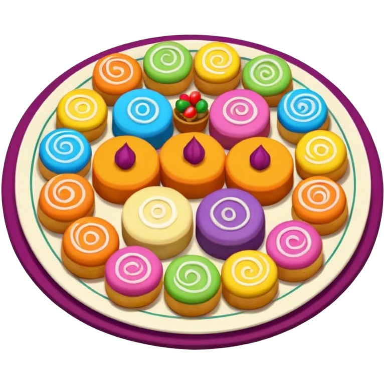 Indian sweets for Diwali, colorful, joyful, festive emoji