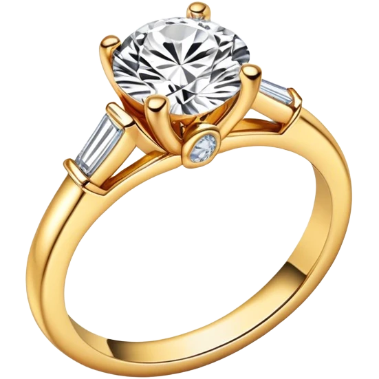 Gold engagement ring emoji