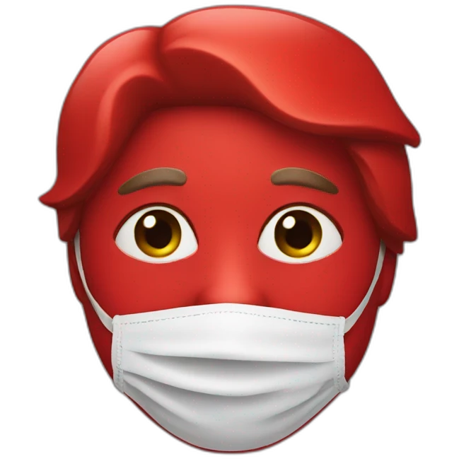 Human in red mask emoji
