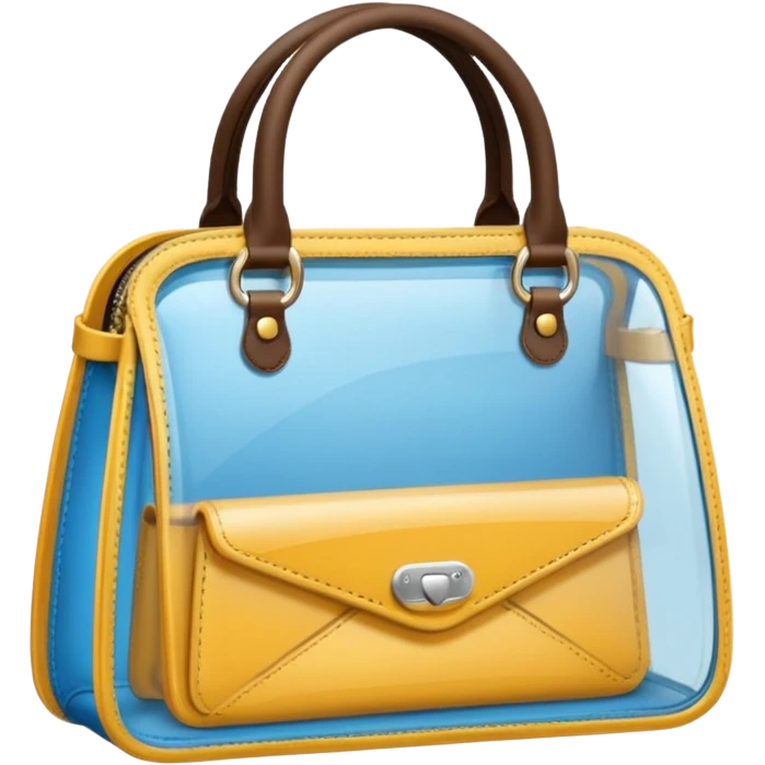 Clear style purse, see through, transparent  emoji