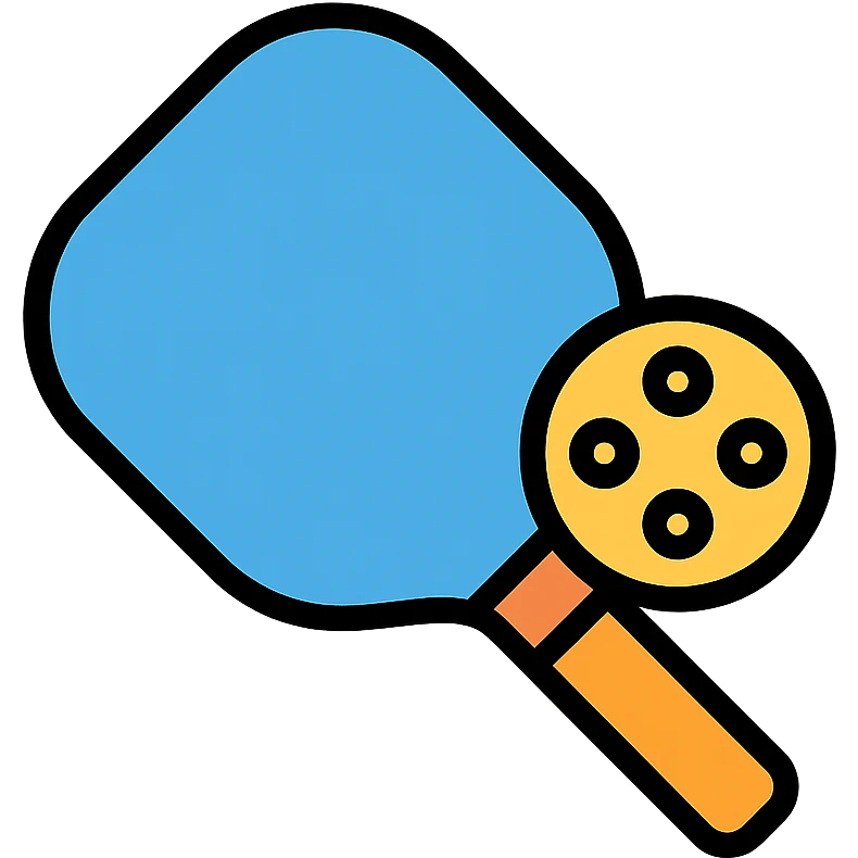 pickleball paddle and ball emoji
