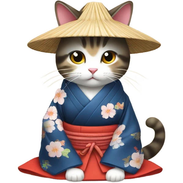 A Japanese Sensei Cat emoji