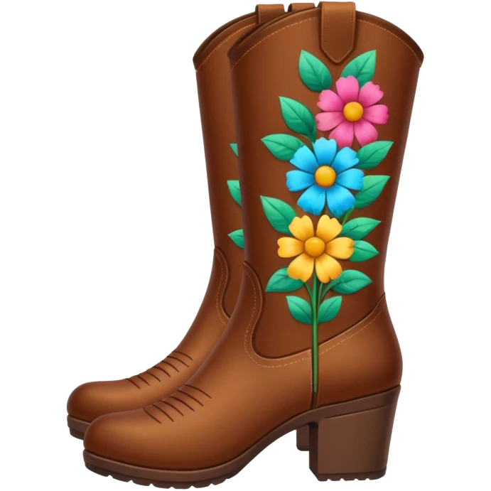 boots with flowers inside emoji