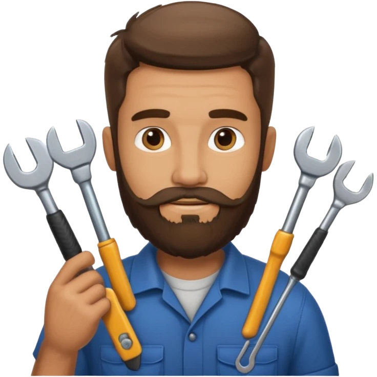 locksmith bearded emoji