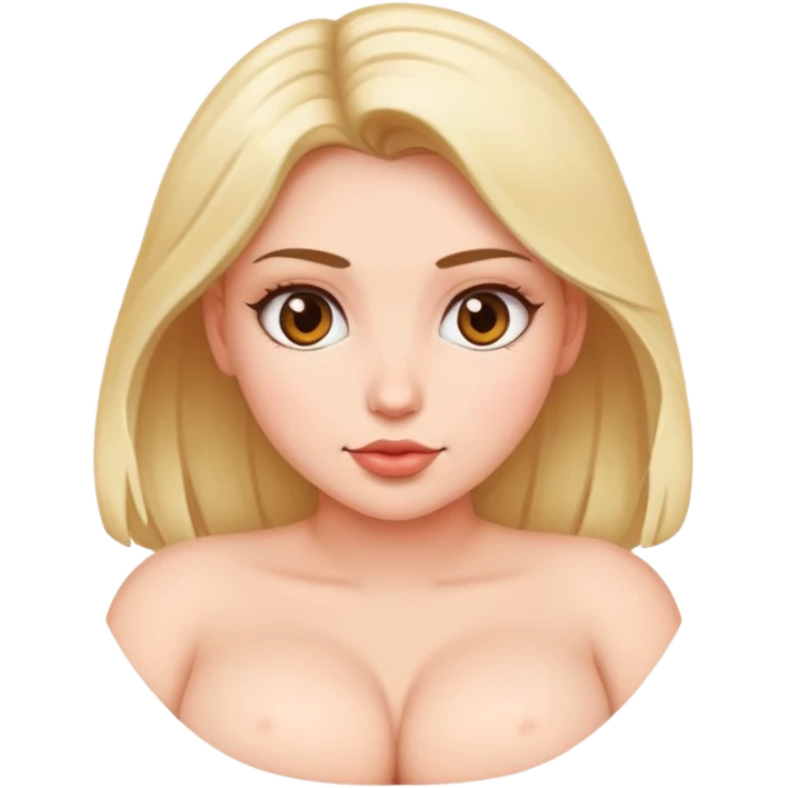 Naked girl with big boobs emoji