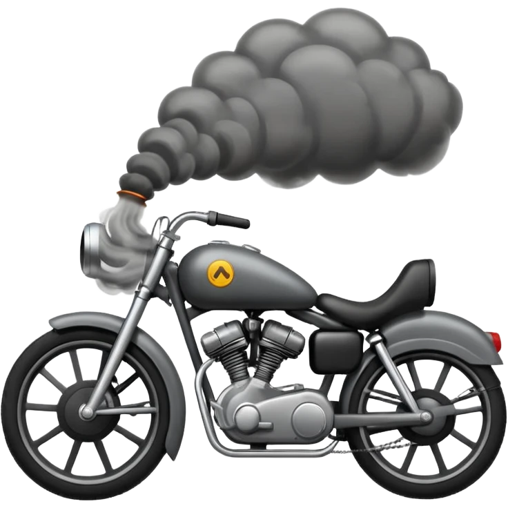 vehile pollution bike or car or lorry emoji