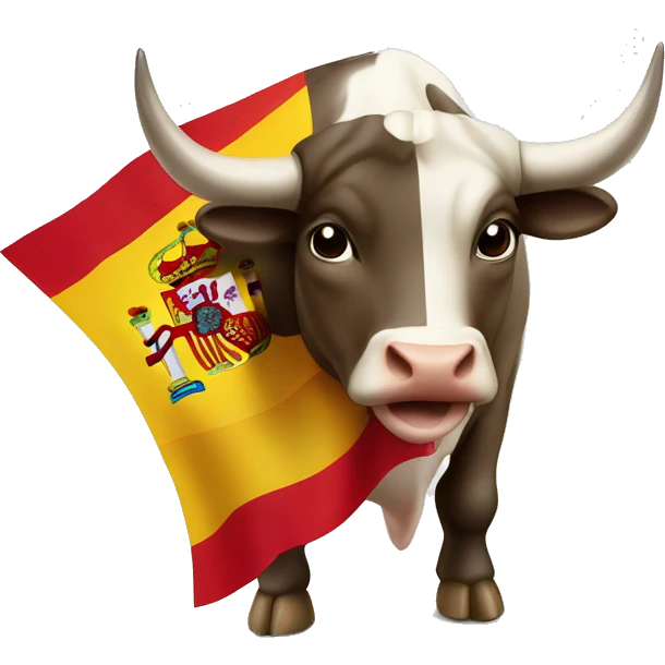 Bull with spain flag emoji