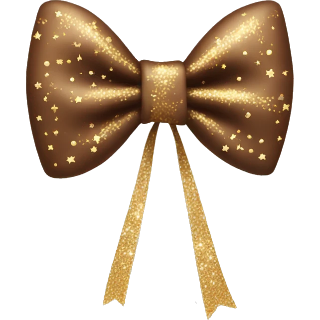 A brown bow with sparkles  emoji