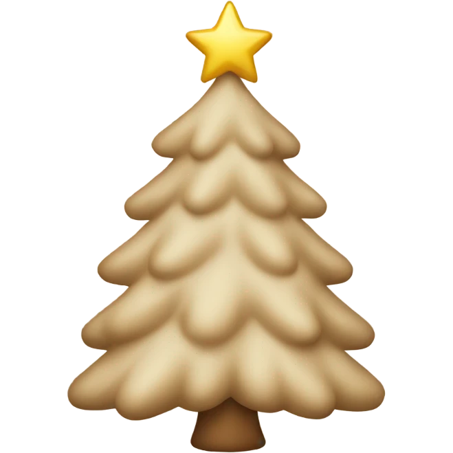 Beige christmas tree emoji