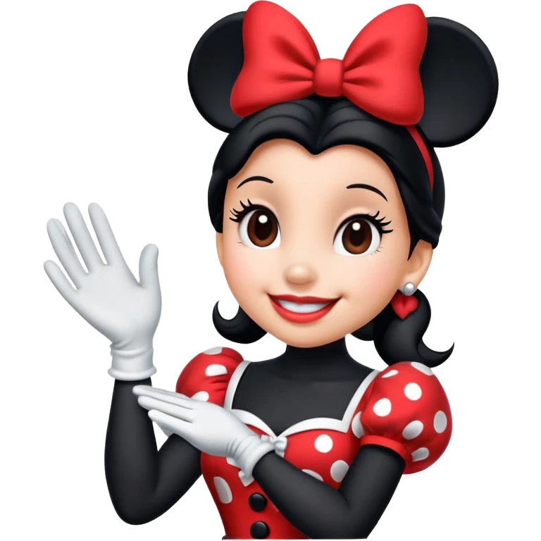 Minnie Mouse in classic emoji style, new pose emoji