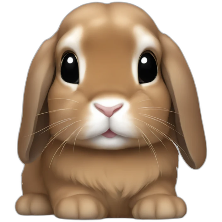 brown mini lop rabbit emoji