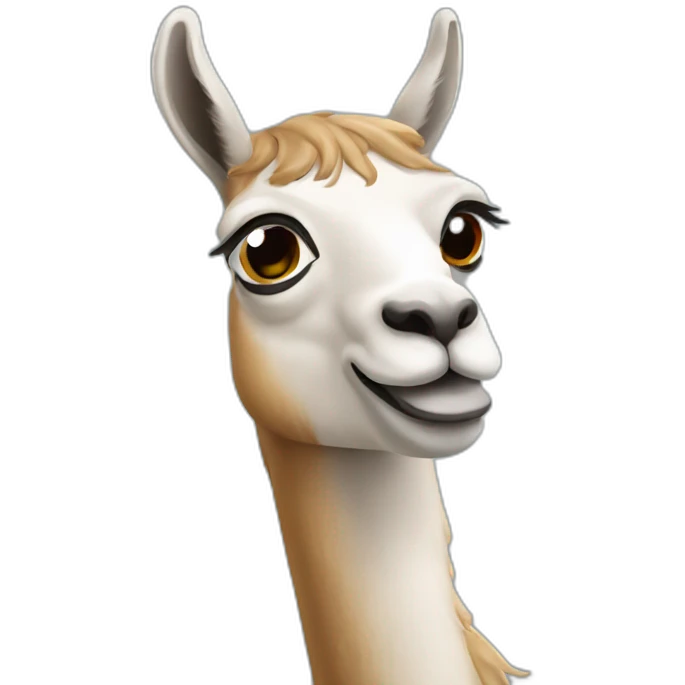 Lama qui boit un verre emoji