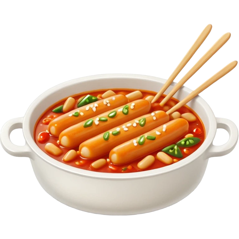 Tteokbokki, Korean food, rice cake emoji