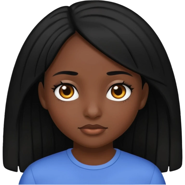 بنت سمرا شعر اسود  emoji