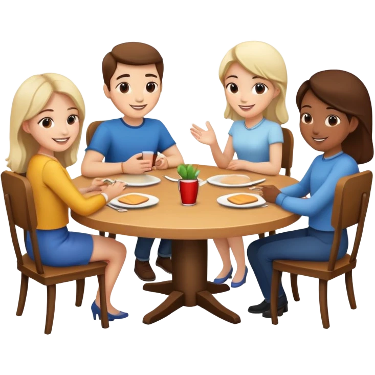 People talking table emoji