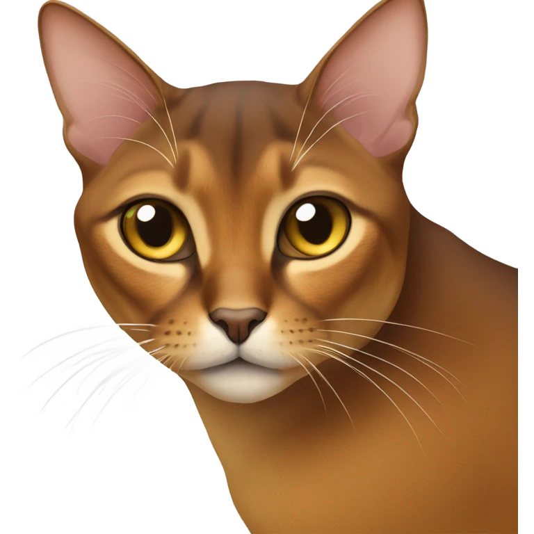 Abyssinian cat sits contentedly emoji