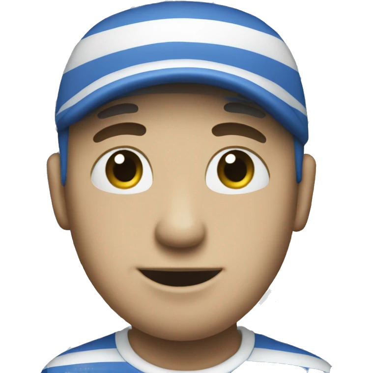 blue and white striped t-shirt emoji