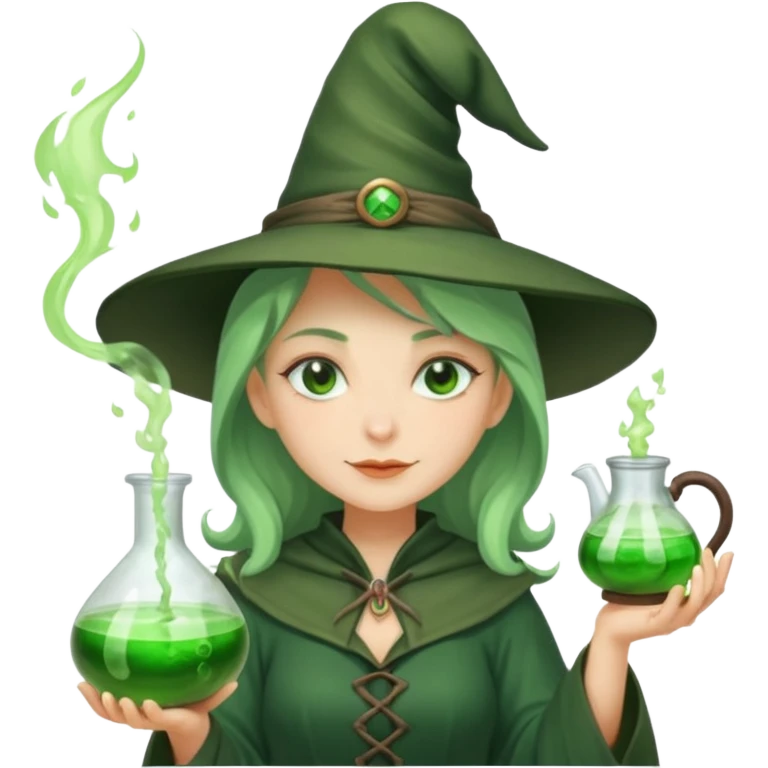 green witch cooking potion emoji