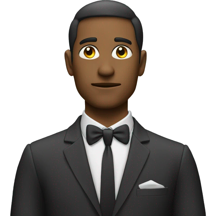 Thinking man in a suit emoji