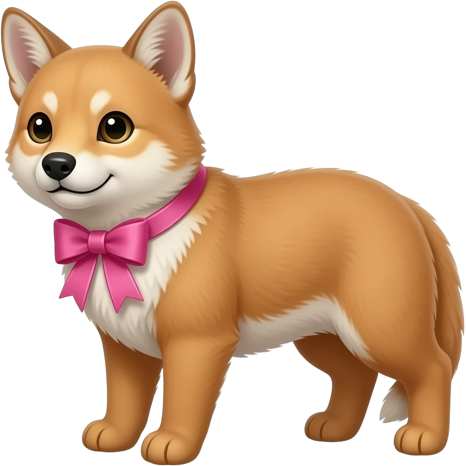 Ein Tier mit pinker schleife emoji