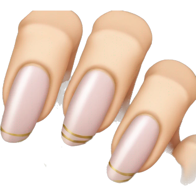 French tip nails emoji