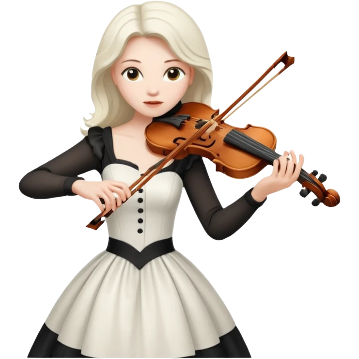 woman playing violin with white dress emoji