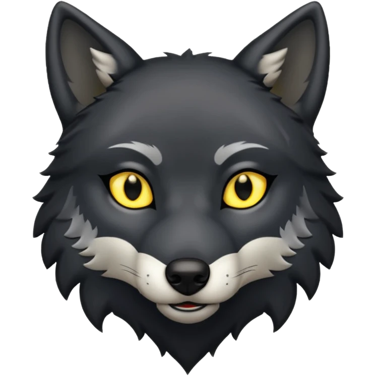 Black wolf emoji