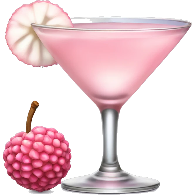 baby pink lychee martini drink emoji