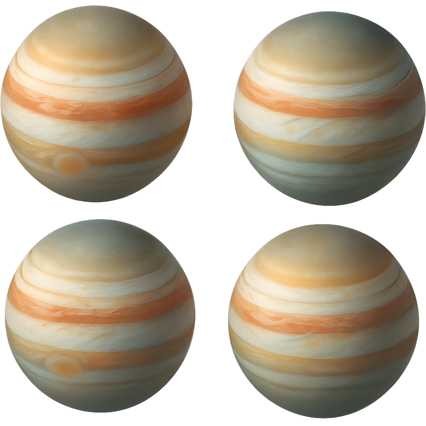 Jupiter with colorful bands emoji