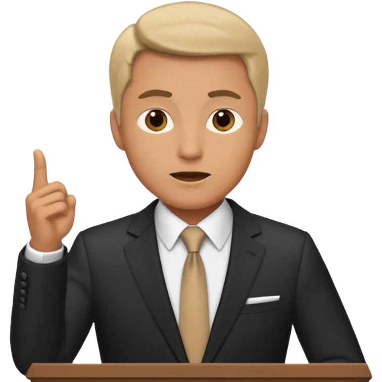  a man gives a speech  emoji