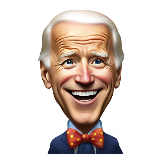 Biden having fun at a clown party emoji
