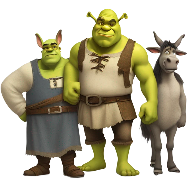 Sherk and donkey emoji