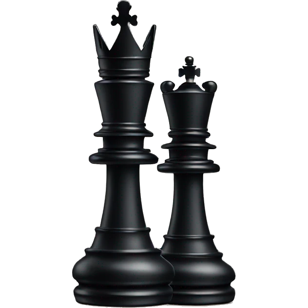 Black king & queen chess piece  emoji