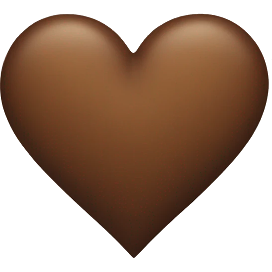 Aesthetic heart brown emoji