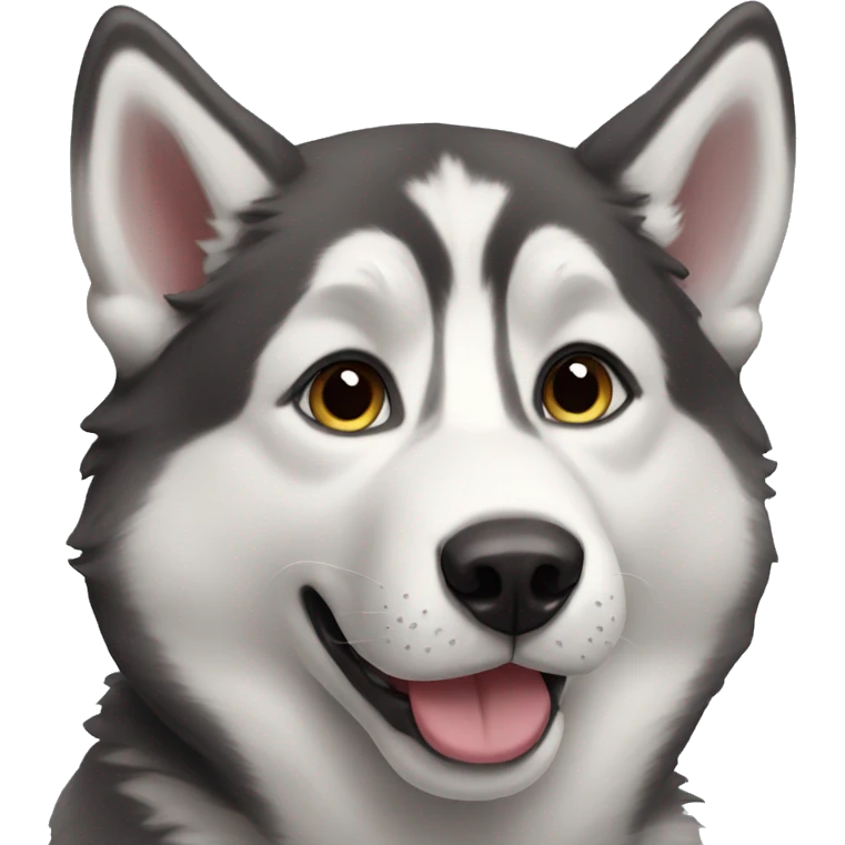 husky kisses emoji