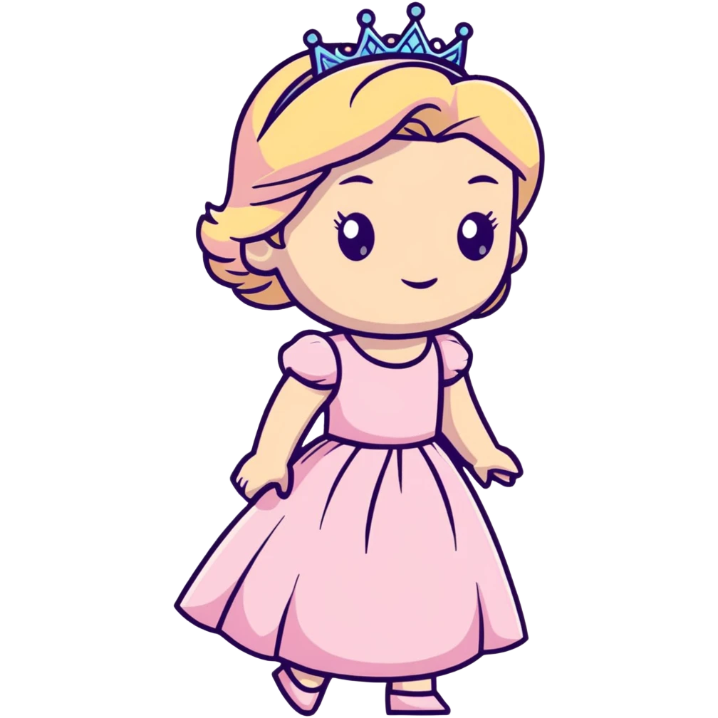 blonde princess with light pink dress emoji