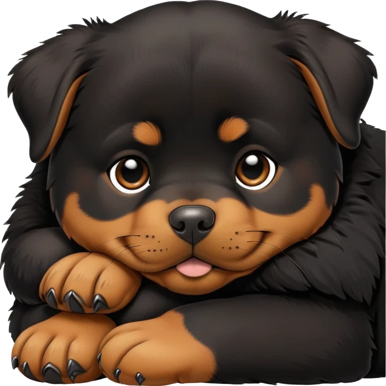 Rottweiler puppy sleeping emoji
