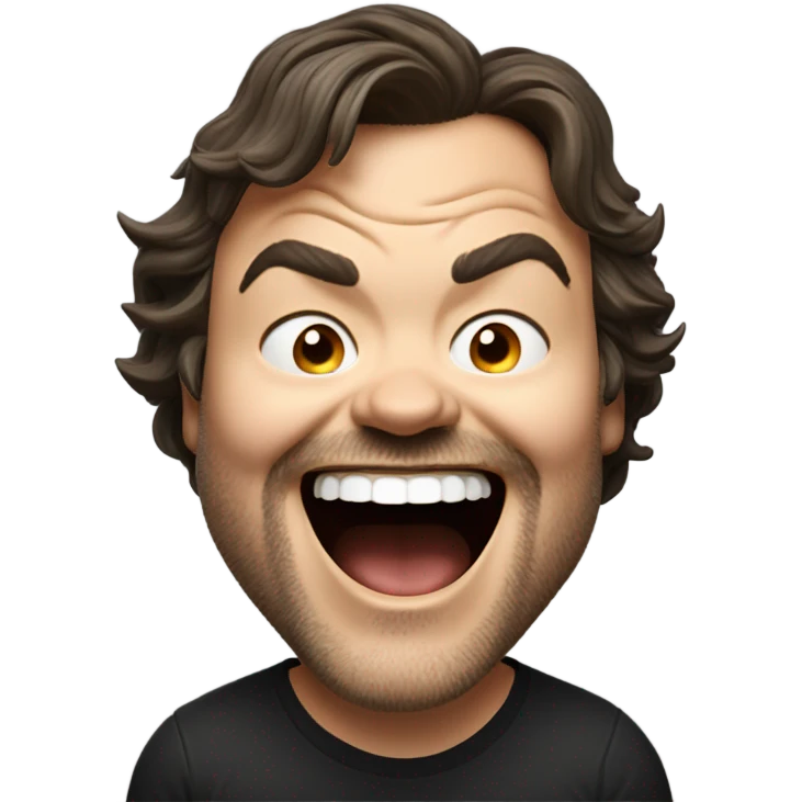 Jack black laughing out loud emoji