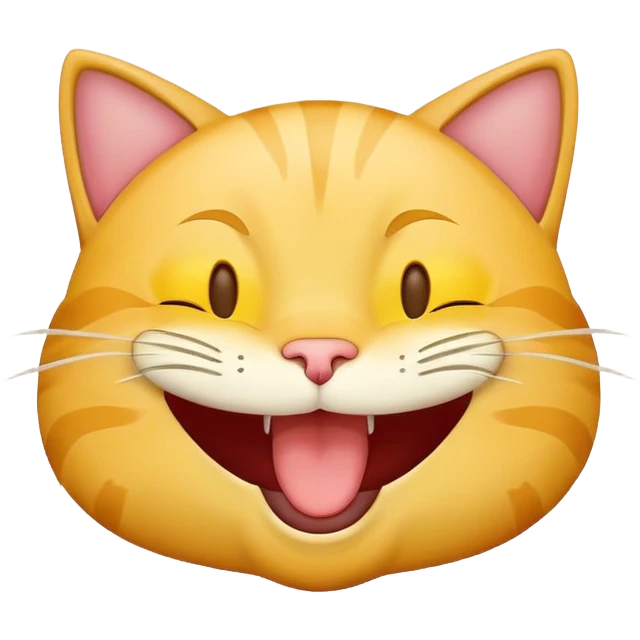 Cat laughing emoji  emoji